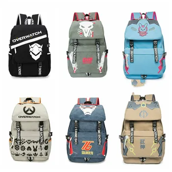 Men Male Canvas Overwatchs Backpack Student School Laptop Backpack Travel Bags for Teenagers Vintage Mochila Casual Rucksack
Men Male Canvas Overwatchs Backpack Student School Laptop Backpack Travel Bags for Teenagers Vintage Mochila Casual Rucksack