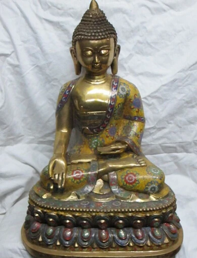 xd 001871 26"Tibet Bronze gild Cloisonne sit in meditation Ru Lai Buddha Shakyamuni statue
xd 001871 26"Tibet Bronze gild Cloisonne sit in meditation Ru Lai Buddha Shakyamuni statue