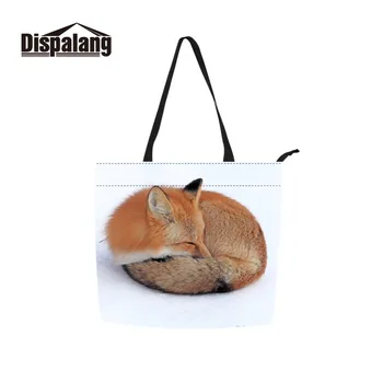 Dispalang New Style Fold Over Shopping Bag for Ladies Promotional Canvas Shopper Print Animal Fox Pattern on Cloth Shoulder Bags
Dispalang New Style Fold Over Shopping Bag for Ladies Promotional Canvas Shopper Print Animal Fox Pattern on Cloth Shoulder Bags