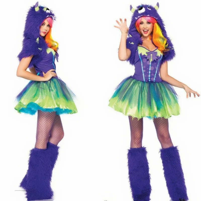 New Halloween Colorful Purple Fox Animal Costume Sexy Cute Devil Role Play Halloween One-eyed Monster Demon Panda Costumes
New Halloween Colorful Purple Fox Animal Costume Sexy Cute Devil Role Play Halloween One-eyed Monster Demon Panda Costumes