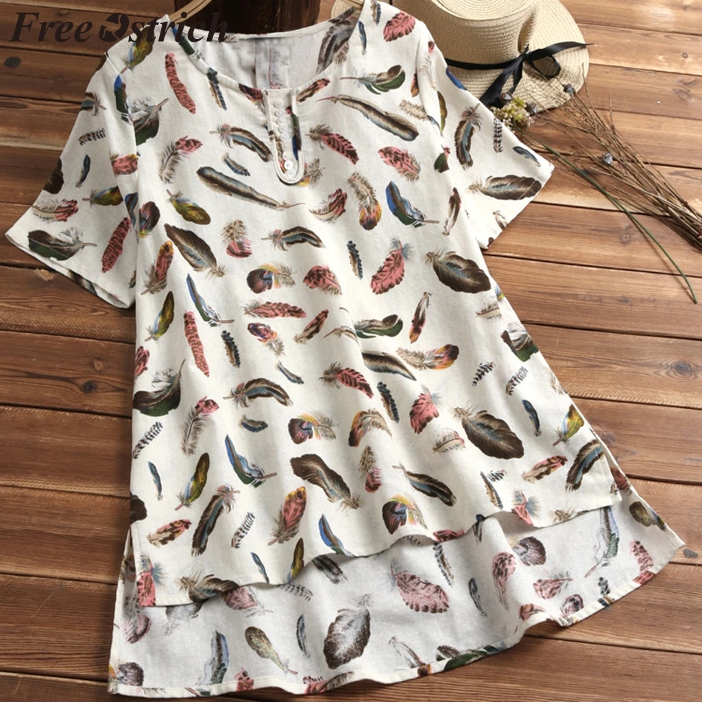 FREE OSTRICH Women Shirts Feather Print Pattern Loose Large Size Button Regular Fashion Top Popular 2019 Blouse Women Shirts
FREE OSTRICH Women Shirts Feather Print Pattern Loose Large Size Button Regular Fashion Top Popular 2019 Blouse Women Shirts