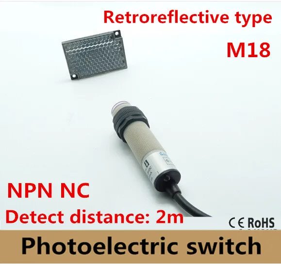 Светоотражающий Тип M18 NPN NC DC 3 провода, фотоэлектрический сенсорный переключатель с зеркальным отражателем, расстояние обнаружения 2 м, Одобрено CE
Светоотражающий Тип M18 NPN NC DC 3 провода, фотоэлектрический сенсорный переключатель с зеркальным отражателем, расстояние обнаружения 2 м, Одобрено CE