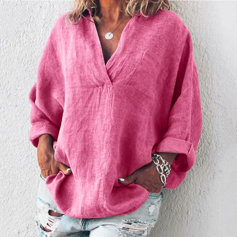 LAAMEI Spring Autumn Women Casual Print Long Sleeve Shirt Loose V-neck Women Blouse Tops Plus Size Mujer Hawaii Blusas Femina
LAAMEI Spring Autumn Women Casual Print Long Sleeve Shirt Loose V-neck Women Blouse Tops Plus Size Mujer Hawaii Blusas Femina