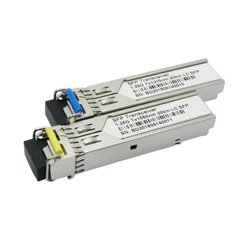 100KM 1.25G WDM Switch SFP Module 1490nm/1550nm SC/LC Compatible SFP Fiber Optic Transceiver
100KM 1.25G WDM Switch SFP Module 1490nm/1550nm SC/LC Compatible SFP Fiber Optic Transceiver