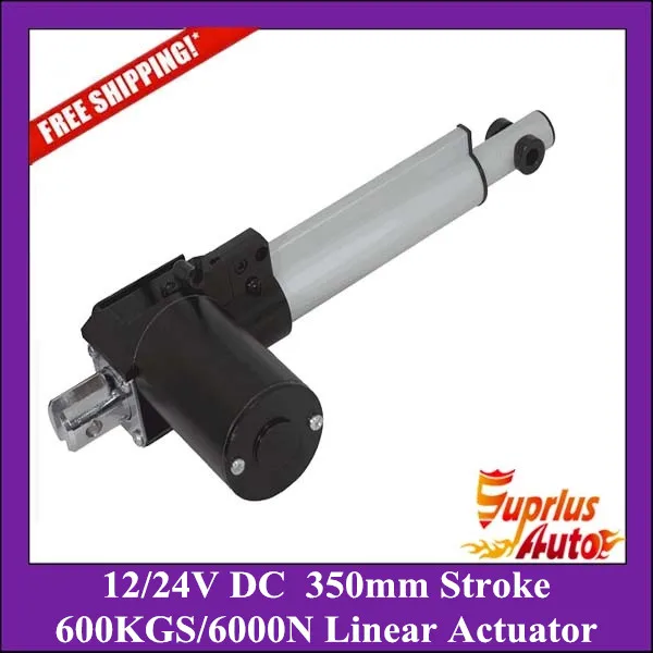 Free Shipping 12volt/ 24volt 14inch/ 350mm stroke electric linear actuator max 1320lbs/6000N lift | Обустройство дома