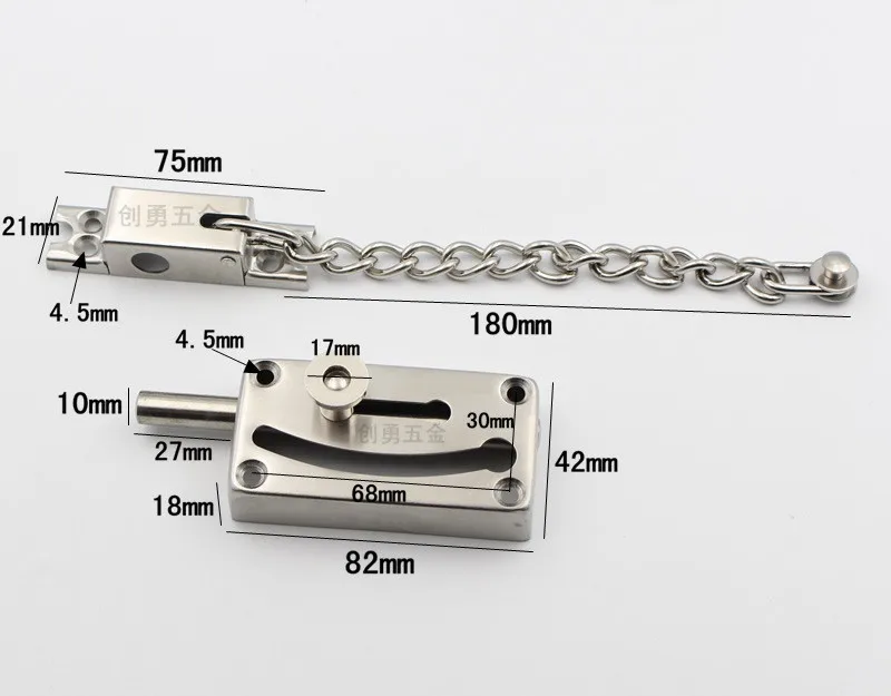 Description Picture 5 of itemHigh Security,Stainless Steel Anti-Thief Door Chain Bolt/Latch/Lock,18cm Safety Chain Buckle,Protecting the Family