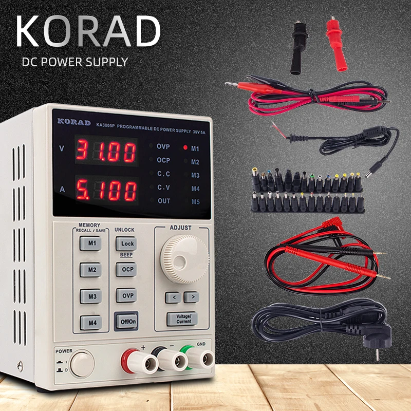 Korad 30V 5A KA3005P DC POWER SUPPLY Digital CV/CC Storage/Memory/Lock R232 and USB Computer 4 Digit Led Displays KA3005P
Korad 30V 5A KA3005P DC POWER SUPPLY Digital CV/CC Storage/Memory/Lock R232 and USB Computer 4 Digit Led Displays KA3005P