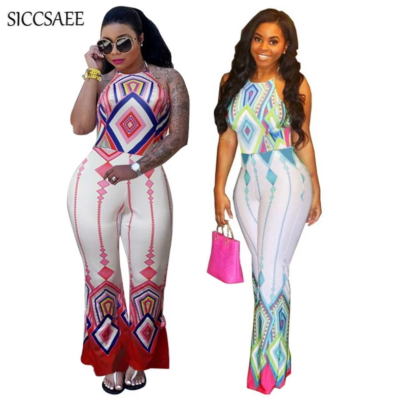Geometric Printed Overalls For Women Halter Jumpsuit Backless Sexy One Piece Rompers Bohemian Style Retro Fall 2018 Club Wear
Geometric Printed Overalls For Women Halter Jumpsuit Backless Sexy One Piece Rompers Bohemian Style Retro Fall 2018 Club Wear
