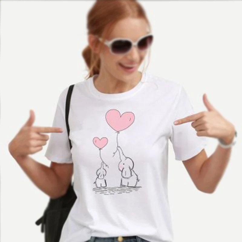 Summer New Cute Elephant Balloon Women's T-shirt 2019 Funny T-shirt Short-sleeved Large Size Casual Shirt T-shirt
Summer New Cute Elephant Balloon Women's T-shirt 2019 Funny T-shirt Short-sleeved Large Size Casual Shirt T-shirt