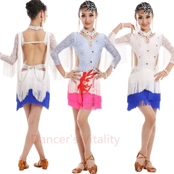 New Adult Child Latin dance costumes lace tassel long sleeves girls latin dance dress for girls/women latin dance suits S-4XL
New Adult Child Latin dance costumes lace tassel long sleeves girls latin dance dress for girls/women latin dance suits S-4XL