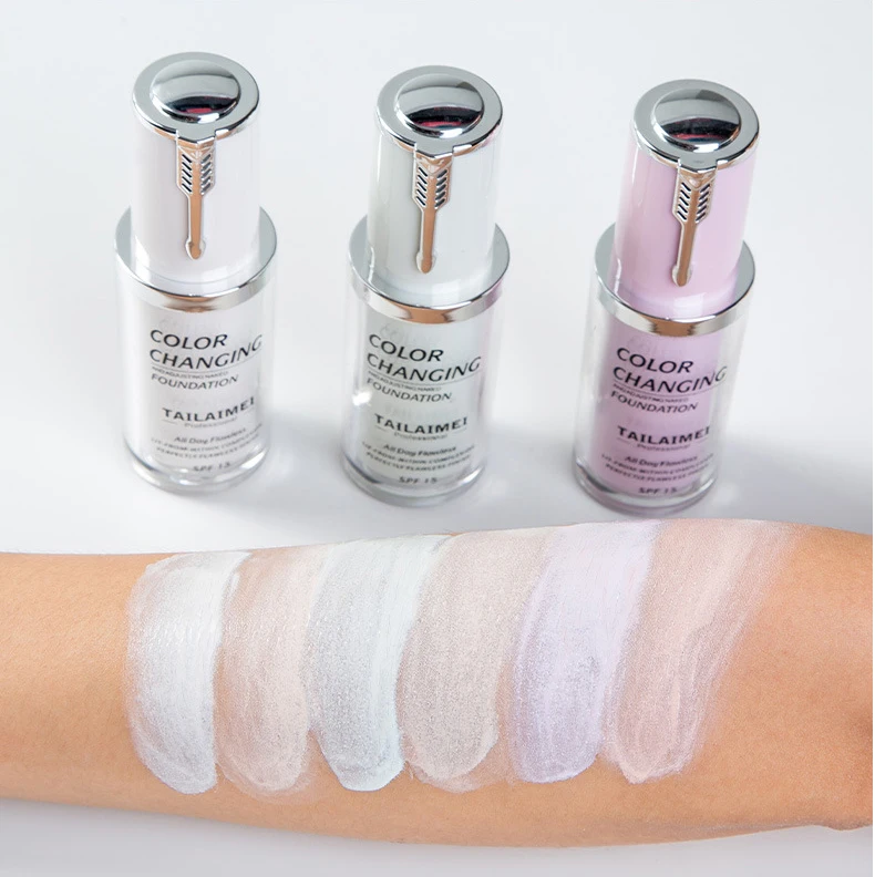 3Colors TLM Temperature Change Color Liquid Foundation Hydrating Makeup Change To Your Skin Tone Coverage Base Cosmetics Primer
3Colors TLM Temperature Change Color Liquid Foundation Hydrating Makeup Change To Your Skin Tone Coverage Base Cosmetics Primer