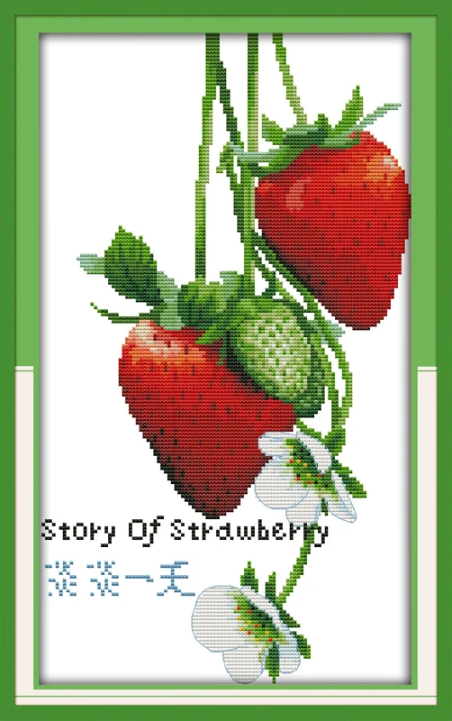 NEW Story of strawberry DMC cross stitch kits 14ct white 11ct print on canvas embroidery set sewing hand made crafts home decor
NEW Story of strawberry DMC cross stitch kits 14ct white 11ct print on canvas embroidery set sewing hand made crafts home decor