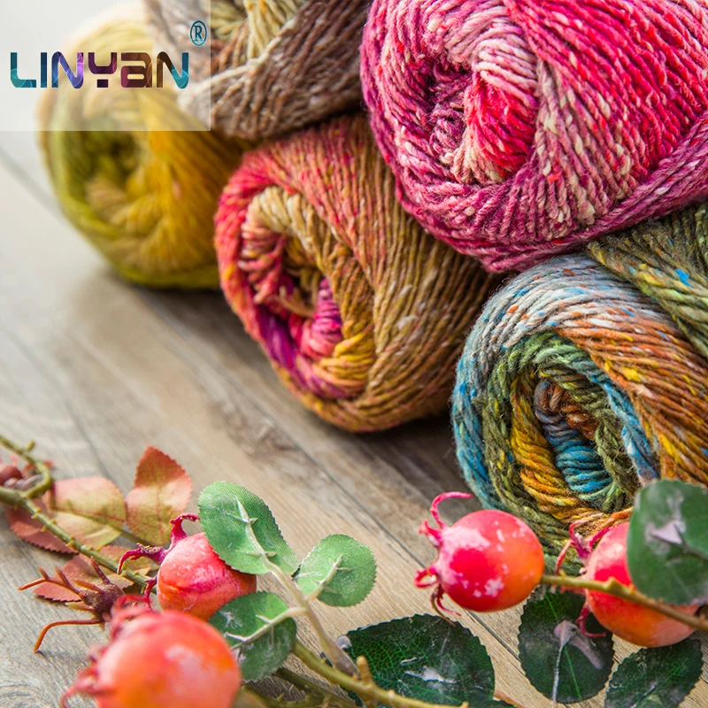 100g Gradient color thread Scarf cap handwork knit line yarn for knitting Rainbow crochet hook Cotton yarn for crochet ZL4
100g Gradient color thread Scarf cap handwork knit line yarn for knitting Rainbow crochet hook Cotton yarn for crochet ZL4