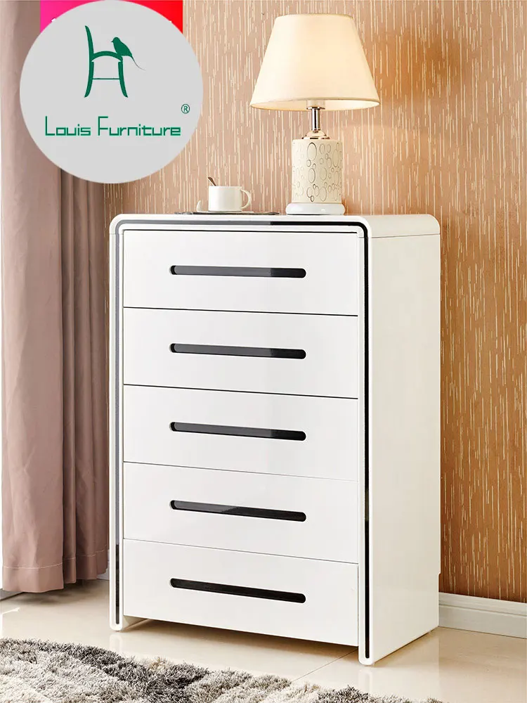 Louis fashion Bucket cabinet White Solid Wood Binding Bedroom Receiving Cabinet Simple Modern Storage Economic Five-cupboard
Louis fashion Bucket cabinet White Solid Wood Binding Bedroom Receiving Cabinet Simple Modern Storage Economic Five-cupboard