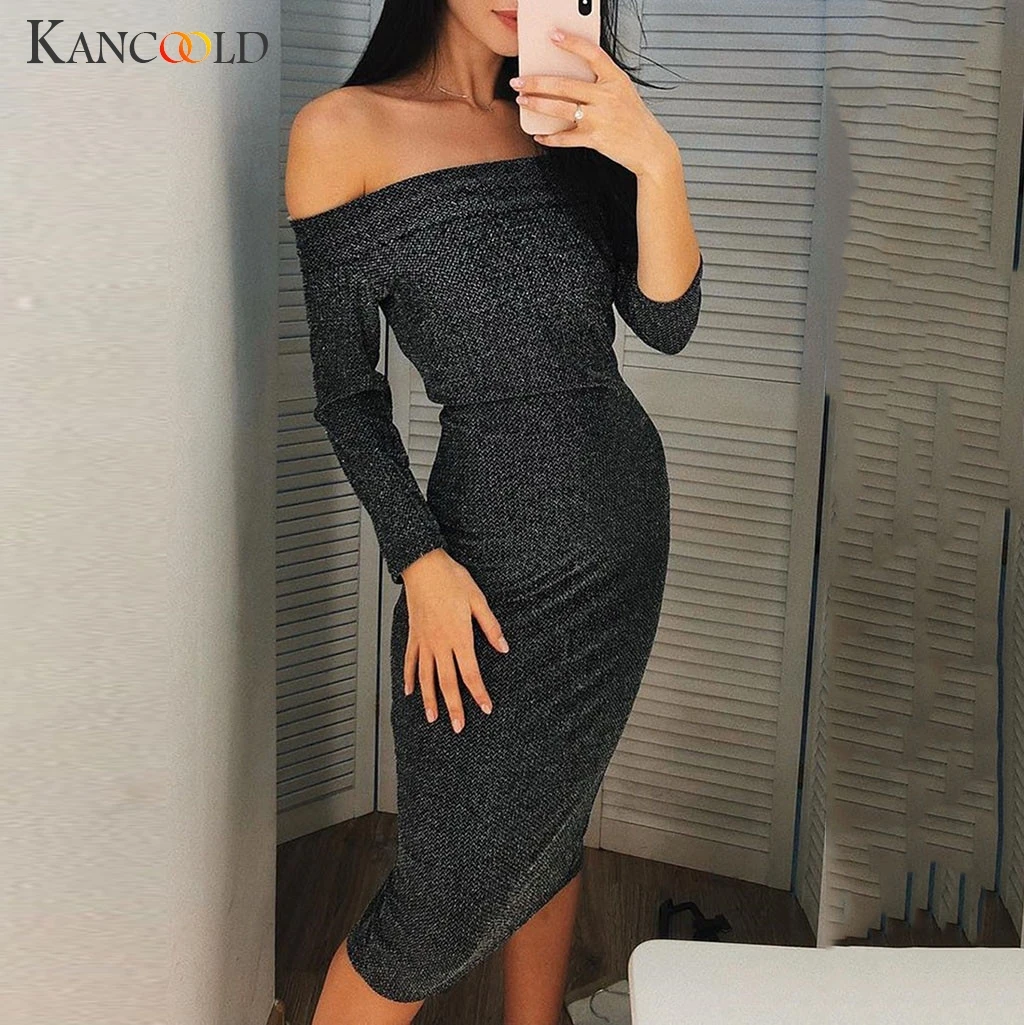 KANCOOLD Dress Womens Sexy Solid Off Shoulder Long Sleeve Dress Party Bodycon Slim Maxi Long fashion Dress women 2018DEC4
KANCOOLD Dress Womens Sexy Solid Off Shoulder Long Sleeve Dress Party Bodycon Slim Maxi Long fashion Dress women 2018DEC4