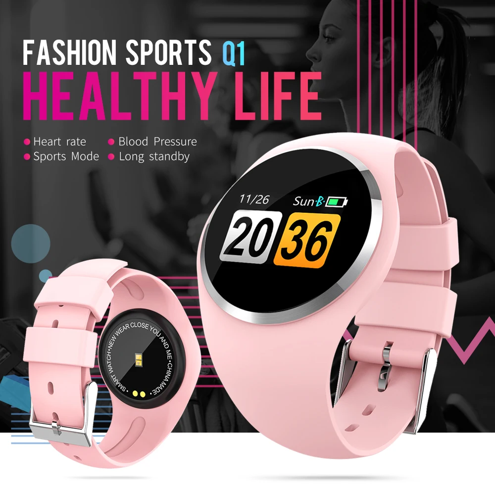 VOSSTR Q1 Color LCD Screen Smart Wristband Blood Pressure Heart Rate Monitor women smart band Fitness Tracker Bracelet
VOSSTR Q1 Color LCD Screen Smart Wristband Blood Pressure Heart Rate Monitor women smart band Fitness Tracker Bracelet