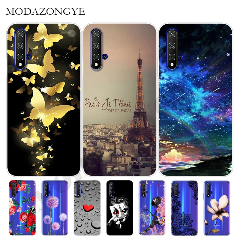 Чехол для Huawei Honor 20 мягкий мультяшный чехол силиконовая задняя крышка телефона lite