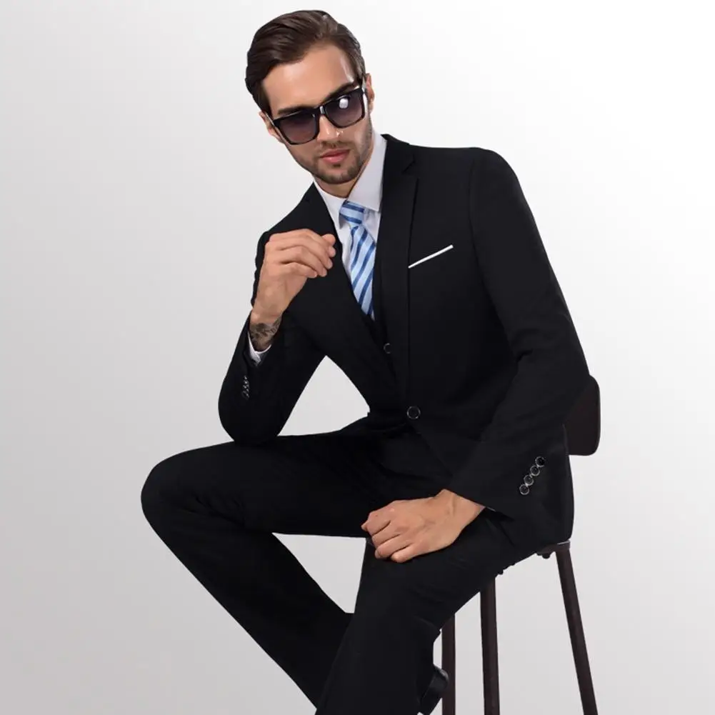 Men Slim Fit Business Leisure One Button Solid Color Skinny Formal Flat Two-Piece Fit Suits For Men with pants Groom Wedding
Men Slim Fit Business Leisure One Button Solid Color Skinny Formal Flat Two-Piece Fit Suits For Men with pants Groom Wedding