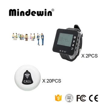 Mindewin Wireless Cafe Pager System 20PCS Table Call Buttons M-K-1 and 2PCS Wrist Watch Pager M-W-1 Restaurant Coaster Pager 
Mindewin Wireless Cafe Pager System 20PCS Table Call Buttons M-K-1 and 2PCS Wrist Watch Pager M-W-1 Restaurant Coaster Pager