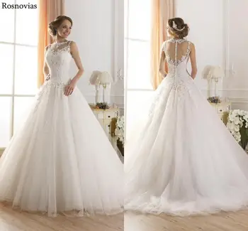 Elegant Ball Gown Wedding Dresses 2020 Tulle Sheer Neck Sweep Train Lace Appliques Church Bridal Gowns Vestido De Novia Custom
Elegant Ball Gown Wedding Dresses 2020 Tulle Sheer Neck Sweep Train Lace Appliques Church Bridal Gowns Vestido De Novia Custom