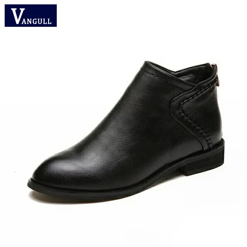 VANGULL Chelsea Boots 2019 Spring Women's Flat Bottom England Retro Boots PU Leather Pointed Toe Basic Ankle Booties Women Shoes
VANGULL Chelsea Boots 2019 Spring Women's Flat Bottom England Retro Boots PU Leather Pointed Toe Basic Ankle Booties Women Shoes