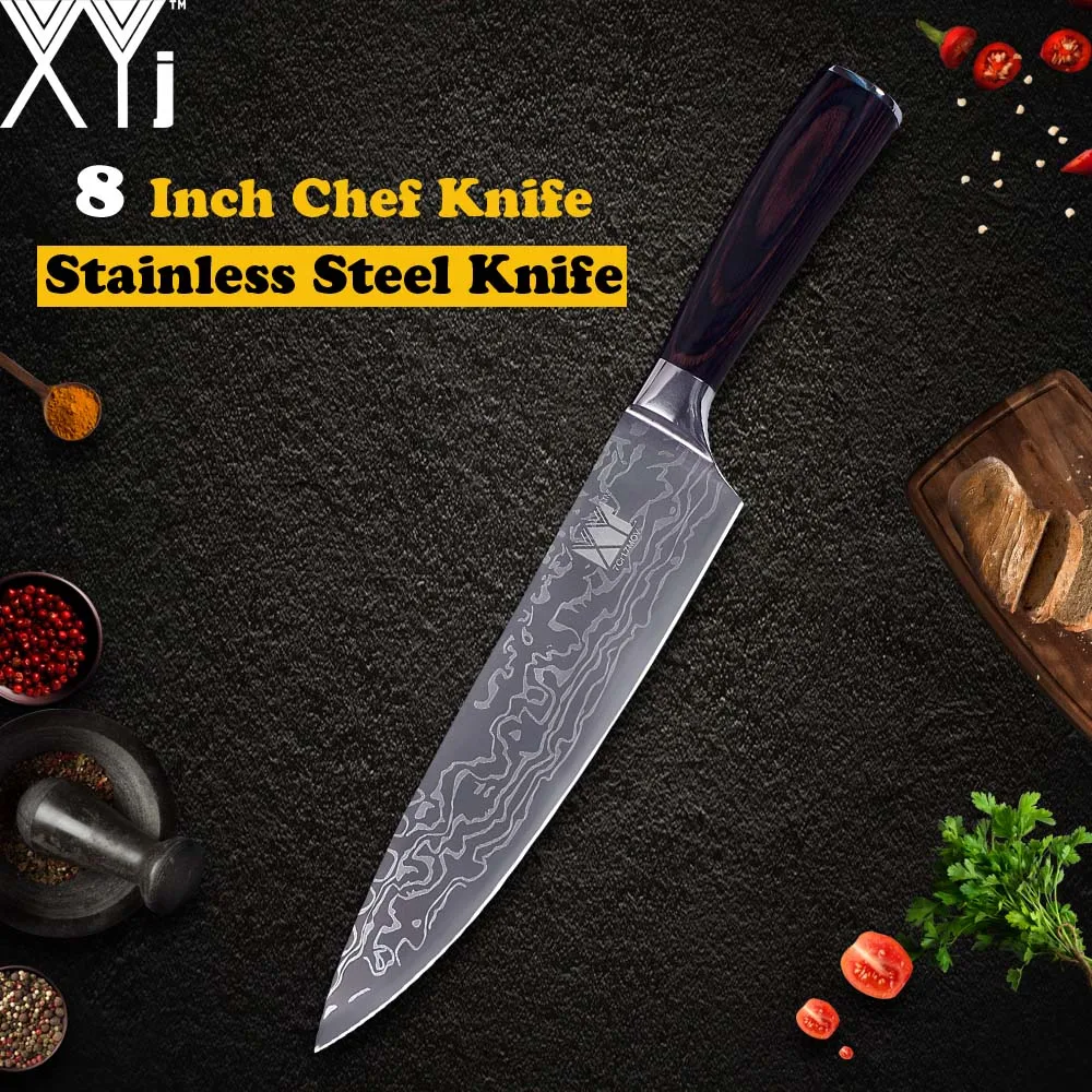 XYj Stainless Steel Kitchen Knfie 8 7 5 3.5 inch Damasucs Veins Stainless Steel Blade Knives Fish Meat Fruit Cooking Tools
XYj Stainless Steel Kitchen Knfie 8 7 5 3.5 inch Damasucs Veins Stainless Steel Blade Knives Fish Meat Fruit Cooking Tools