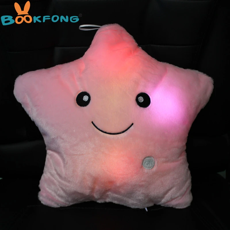New Kids Toys Gift Led Light plush Pillow Smile Star Shape