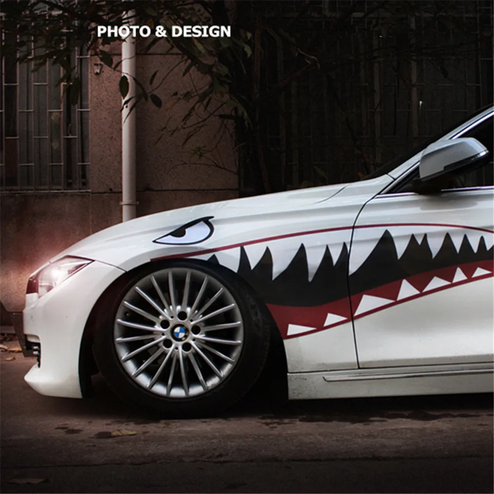 Chunmu 2pcs 150x50cm DIY Car Stickers Shark Mouth Tooth Teeth Graphics PVC Car Sticker for Car Waterproof Decal Car Styling
Chunmu 2pcs 150x50cm DIY Car Stickers Shark Mouth Tooth Teeth Graphics PVC Car Sticker for Car Waterproof Decal Car Styling