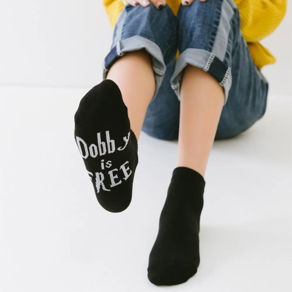 2020 New Arrival Women Funny Socks Print Letter Dobby Is Free Ankle Socks meias Unisex Chaussette Femme Cotton Chaussette Sox
2020 New Arrival Women Funny Socks Print Letter Dobby Is Free Ankle Socks meias Unisex Chaussette Femme Cotton Chaussette Sox