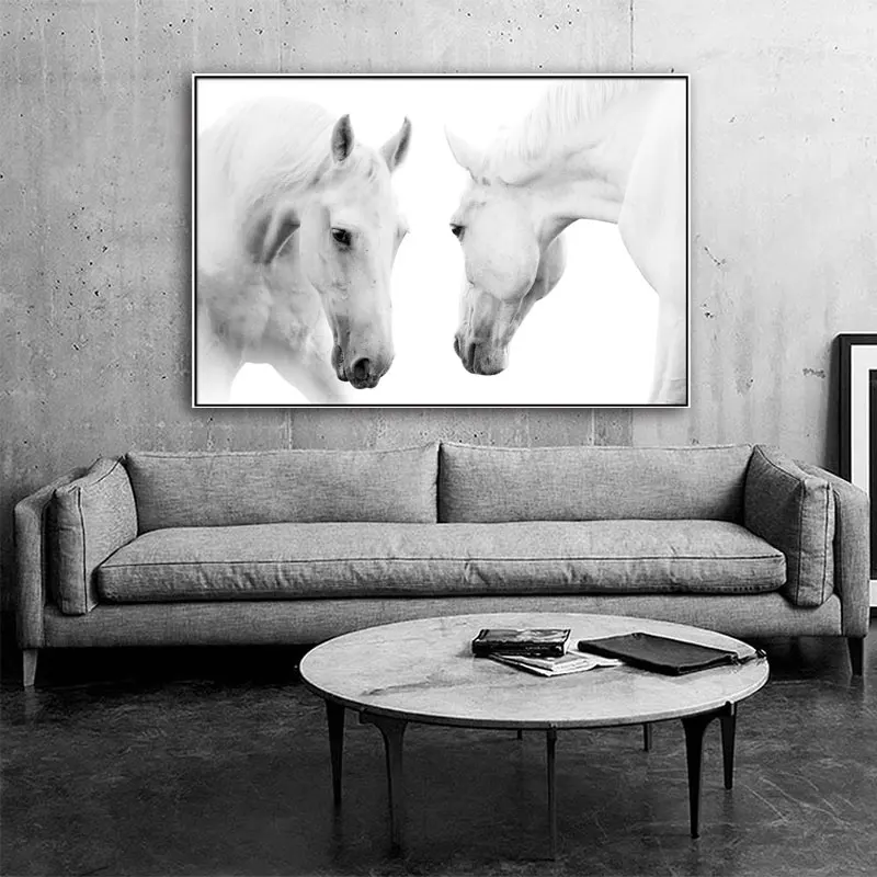 Home Decor canvas painting for living room animal modern abstract oil painting horses black white nordic wall picture Unframed
Home Decor canvas painting for living room animal modern abstract oil painting horses black white nordic wall picture Unframed