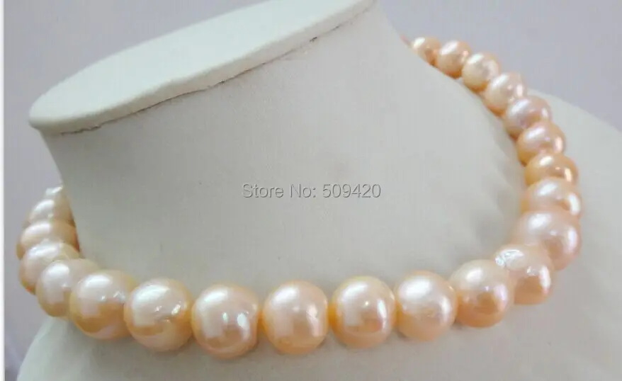 W&O653 >>>HUGE 18"12-13MM NATURAL SOUTH SEA GENUINE GOLD PINK NUCLEAR PEARL NECKLACE
W&O653 >>>HUGE 18"12-13MM NATURAL SOUTH SEA GENUINE GOLD PINK NUCLEAR PEARL NECKLACE
