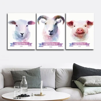 Sheep and Pigs Animals Wall Pictures Poster Print Canvas Painting Calligraphy Decor for Living Room Bedroom Home Decor Frameless
Sheep and Pigs Animals Wall Pictures Poster Print Canvas Painting Calligraphy Decor for Living Room Bedroom Home Decor Frameless