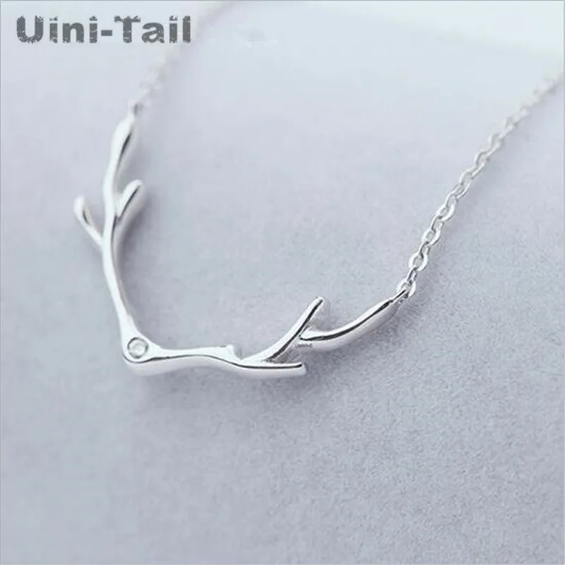 Uini-Tail classic hot 925 sterling silver elk small antler necklace fashion simple trend small fresh jewelry wholesale GN326
Uini-Tail classic hot 925 sterling silver elk small antler necklace fashion simple trend small fresh jewelry wholesale GN326