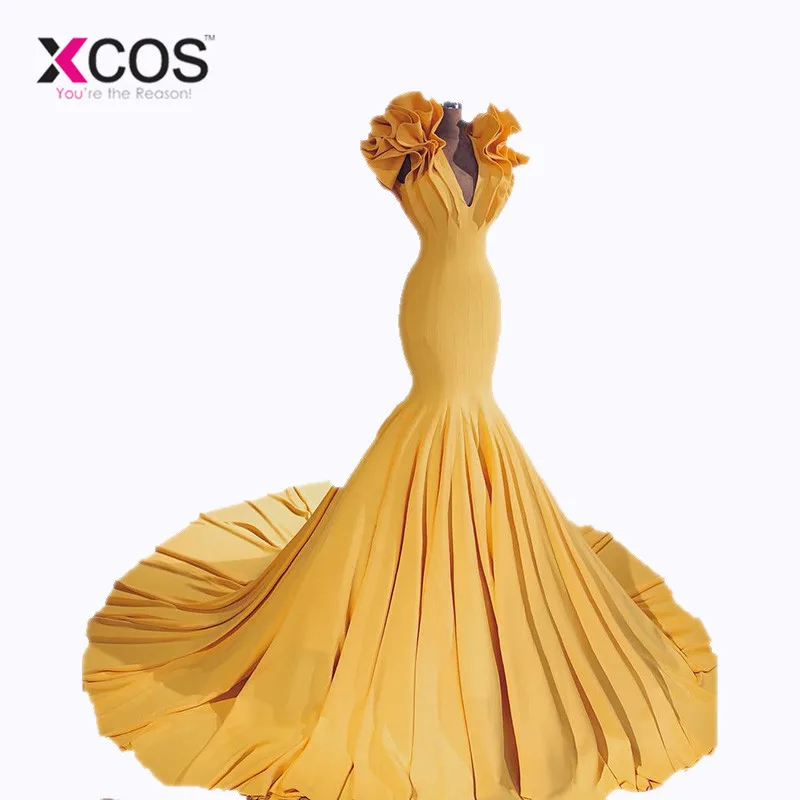 XCOS New Arrival Deep V Neck Sexy Yellow Mermaid African Prom Dresses vestidos de gala 2018 Long Evening Gowns
XCOS New Arrival Deep V Neck Sexy Yellow Mermaid African Prom Dresses vestidos de gala 2018 Long Evening Gowns