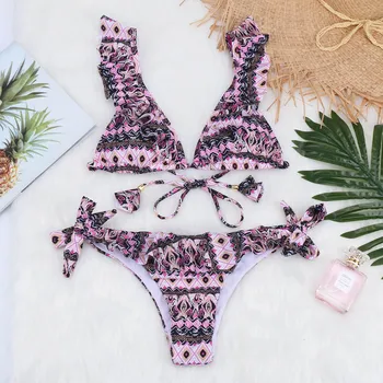 Bikini Micro Bikinis Flounce Swimsuit Sexy Biquini Ruffle Swimwear Vintage Bathing Swimming Suit For Women Maillot De Bain XL
Bikini Micro Bikinis Flounce Swimsuit Sexy Biquini Ruffle Swimwear Vintage Bathing Swimming Suit For Women Maillot De Bain XL