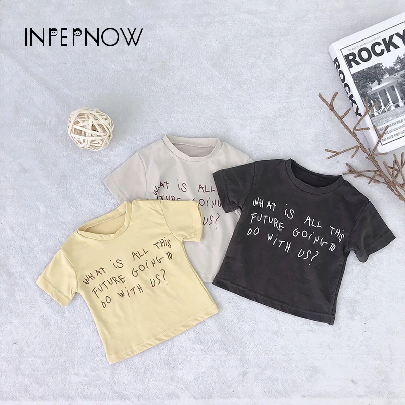 INPEPNOW Girl T-shirt for Boy 2019 Spring Summer Kids Tshirt Letter To School Shorts Sleeve Children T-shirt Tee Tops DX-CZX263
INPEPNOW Girl T-shirt for Boy 2019 Spring Summer Kids Tshirt Letter To School Shorts Sleeve Children T-shirt Tee Tops DX-CZX263