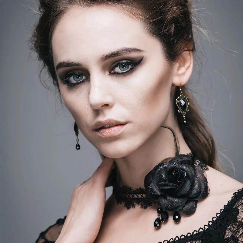 Devil Fashion Gothic Flash Rose Women Lace Collar Sexy Black Rose Necklace New Arrival 2018
Devil Fashion Gothic Flash Rose Women Lace Collar Sexy Black Rose Necklace New Arrival 2018