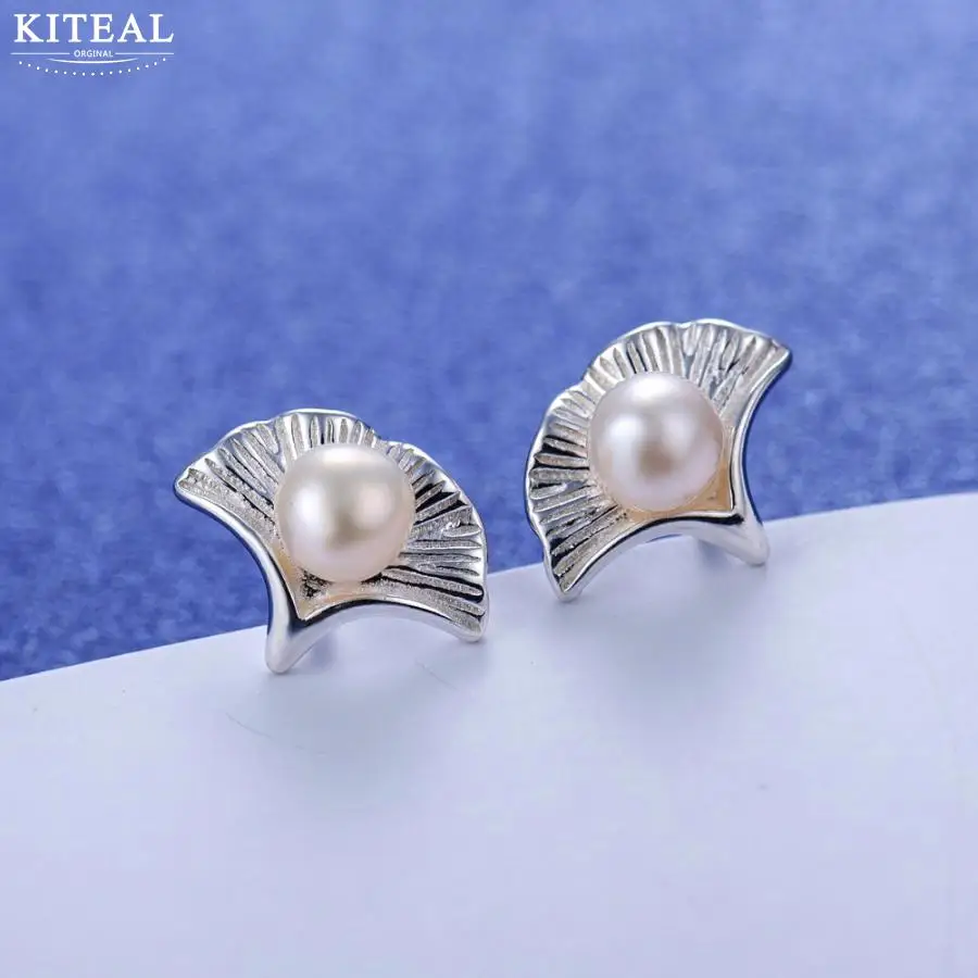 KITEAL 2018 New Silver Plated Ginkgo Biloba Shell Pearl Earrings Temperament Women Party Prom Simple Summer Jewelry
KITEAL 2018 New Silver Plated Ginkgo Biloba Shell Pearl Earrings Temperament Women Party Prom Simple Summer Jewelry