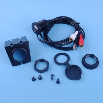 DWCX Auto Car Styling Front Dash Flush Mount 2RCA to 3.5mm AUX USB Male to Female Extension Cable
DWCX Auto Car Styling Front Dash Flush Mount 2RCA to 3.5mm AUX USB Male to Female Extension Cable