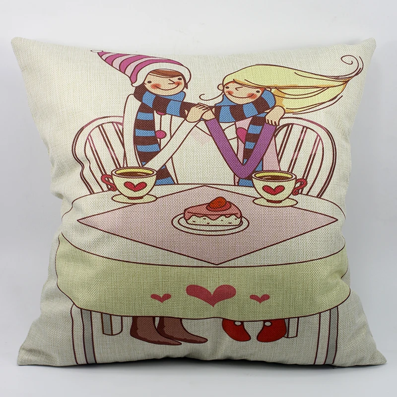 Lovers series printed sofa cotton linen cushion cushion pillow car chair pillow home decoration case
Lovers series printed sofa cotton linen cushion cushion pillow car chair pillow home decoration case