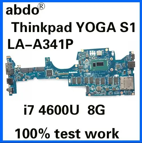 abdo ZIPS1 LA-A341P motherboard for Lenovo Thinkpad YOGA S1 laptop motherboard 04X6417 CPU i7 4600U 8G RAM 100% test work
abdo ZIPS1 LA-A341P motherboard for Lenovo Thinkpad YOGA S1 laptop motherboard 04X6417 CPU i7 4600U 8G RAM 100% test work