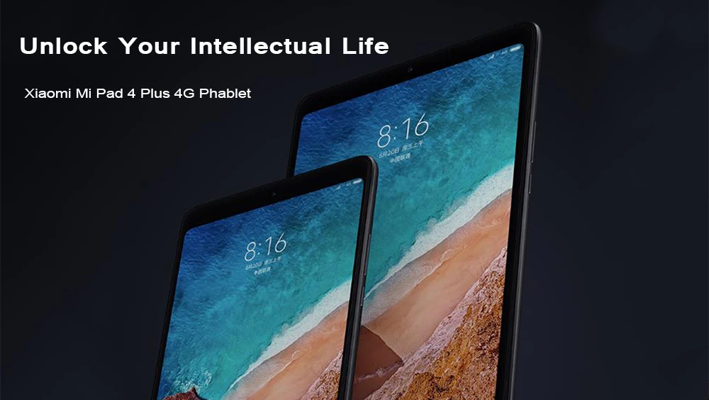 Xiaomi Mi Pad 4 Plus 4G Phablet 10.1 Inch MIUI 9.0 Qualcomm Snapdragon 660 4GB 64GB Tablet PC Facial Recognition Camera WiFi LTE Xiaomi Mi Pad 4 Plus 4G Phablet 10.1 Inch MIUI 9.0 Qualcomm Snapdragon 660 4GB 64GB Tablet PC Facial Recognition Camera WiFi LTE