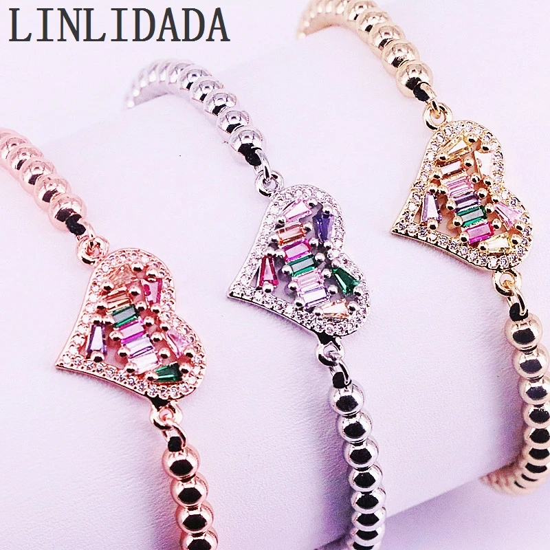 10Pcs Micro Pave Colorful Rainbow Zircon CZ Heart Charm Braided Macrame Bracelets
10Pcs Micro Pave Colorful Rainbow Zircon CZ Heart Charm Braided Macrame Bracelets