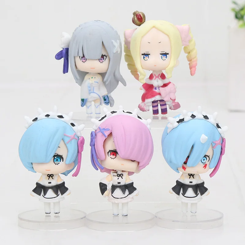 NEW 5pcs/set Re:Life in a different world from zero Beatrice Emilia Rem Ram PVC action figure Toys 5cm
NEW 5pcs/set Re:Life in a different world from zero Beatrice Emilia Rem Ram PVC action figure Toys 5cm