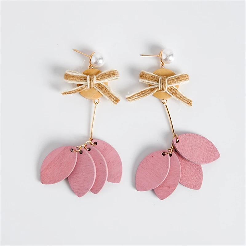 8SEASONS Fashion Jewelry Ear Stud Earrings Straw Bowknot Wood Leaves Shape Pendants Imitation Pearl Sweet For Women , 1 Pair
8SEASONS Fashion Jewelry Ear Stud Earrings Straw Bowknot Wood Leaves Shape Pendants Imitation Pearl Sweet For Women , 1 Pair