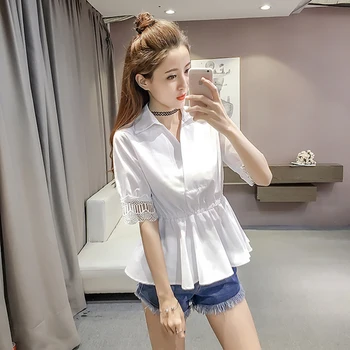 2018 Spring Summer New V-neck Women's Shirt Blusas Elegant Fashion Work Wear Clothes For Women Temperament Women Blouses
2018 Spring Summer New V-neck Women's Shirt Blusas Elegant Fashion Work Wear Clothes For Women Temperament Women Blouses