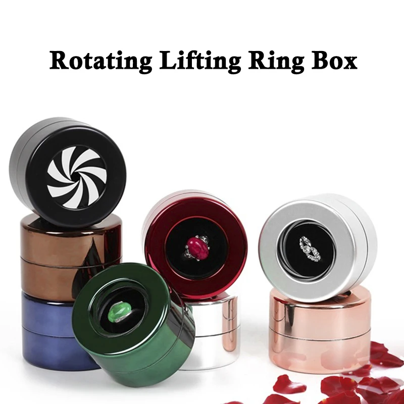 Creative Romantic Rotating Ring Box Innovative Lifting Decorative Luxury Women Jewelry Box Engagement Wedding Ring Box for Women
Creative Romantic Rotating Ring Box Innovative Lifting Decorative Luxury Women Jewelry Box Engagement Wedding Ring Box for Women