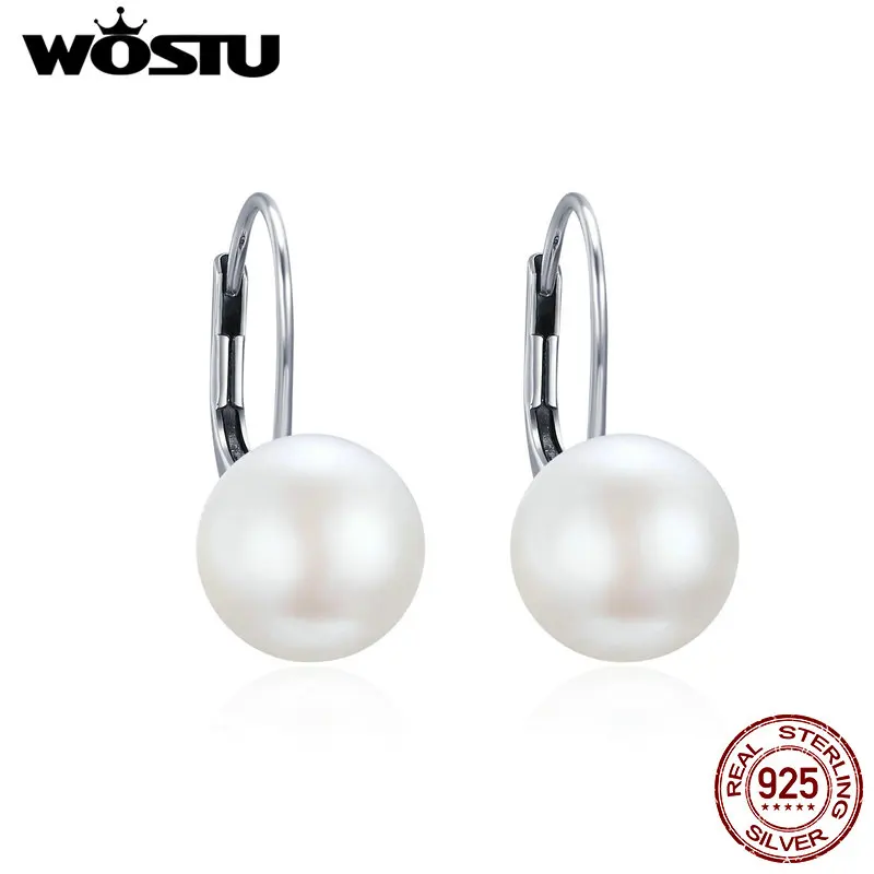 WOSTU 925 Sterling Silver Elegant Glittering Freshwater Pearl Drop Earrings for Women Sterling Silver Jewelry Brincos CQE187
WOSTU 925 Sterling Silver Elegant Glittering Freshwater Pearl Drop Earrings for Women Sterling Silver Jewelry Brincos CQE187