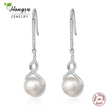 Hongye High Quality Elegant 925 Sterling Silver White Freshwater Pearl Drop Earrings for Women Brincos Bijoux 9-10mm Big Size
Hongye High Quality Elegant 925 Sterling Silver White Freshwater Pearl Drop Earrings for Women Brincos Bijoux 9-10mm Big Size