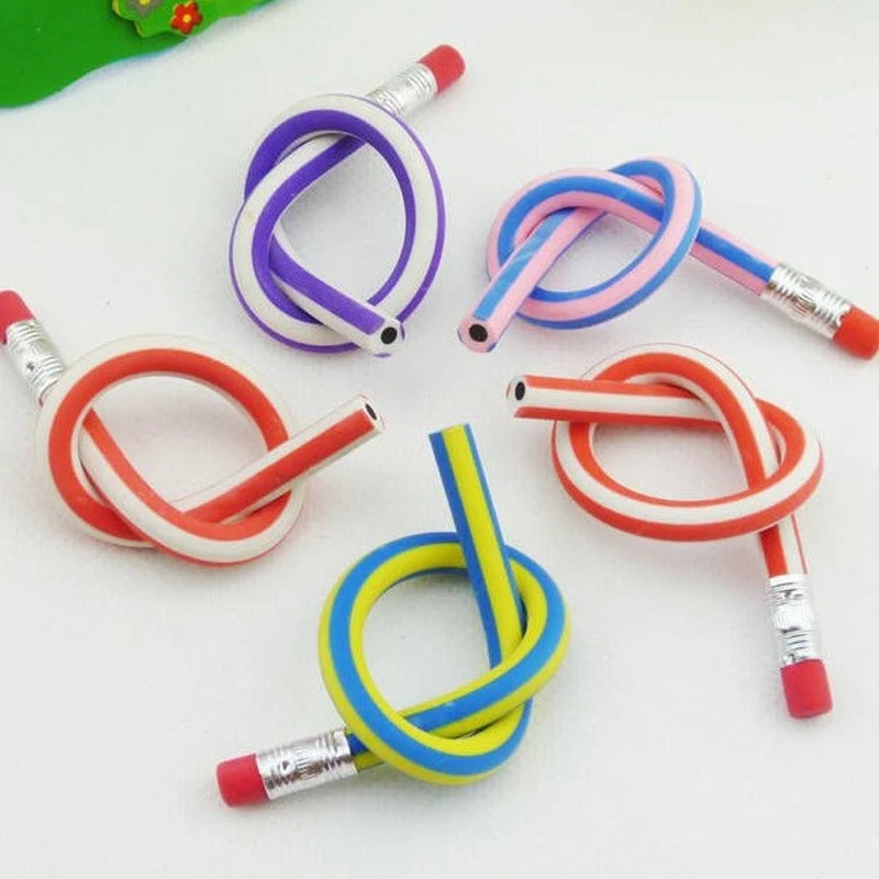 5pc/lot Colorful Flexible Magic Bendy Soft Pencil with Eraser Korea Cute Stationery Kids Student School Office Use Children Gift
5pc/lot Colorful Flexible Magic Bendy Soft Pencil with Eraser Korea Cute Stationery Kids Student School Office Use Children Gift